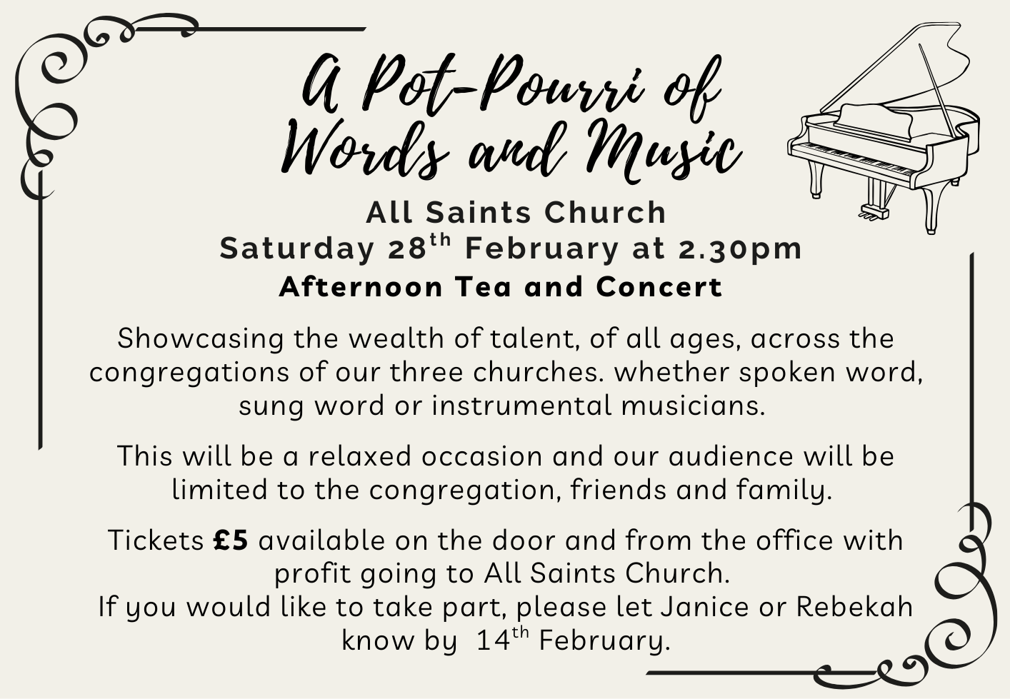 A Pot-Pourri of Words and Music