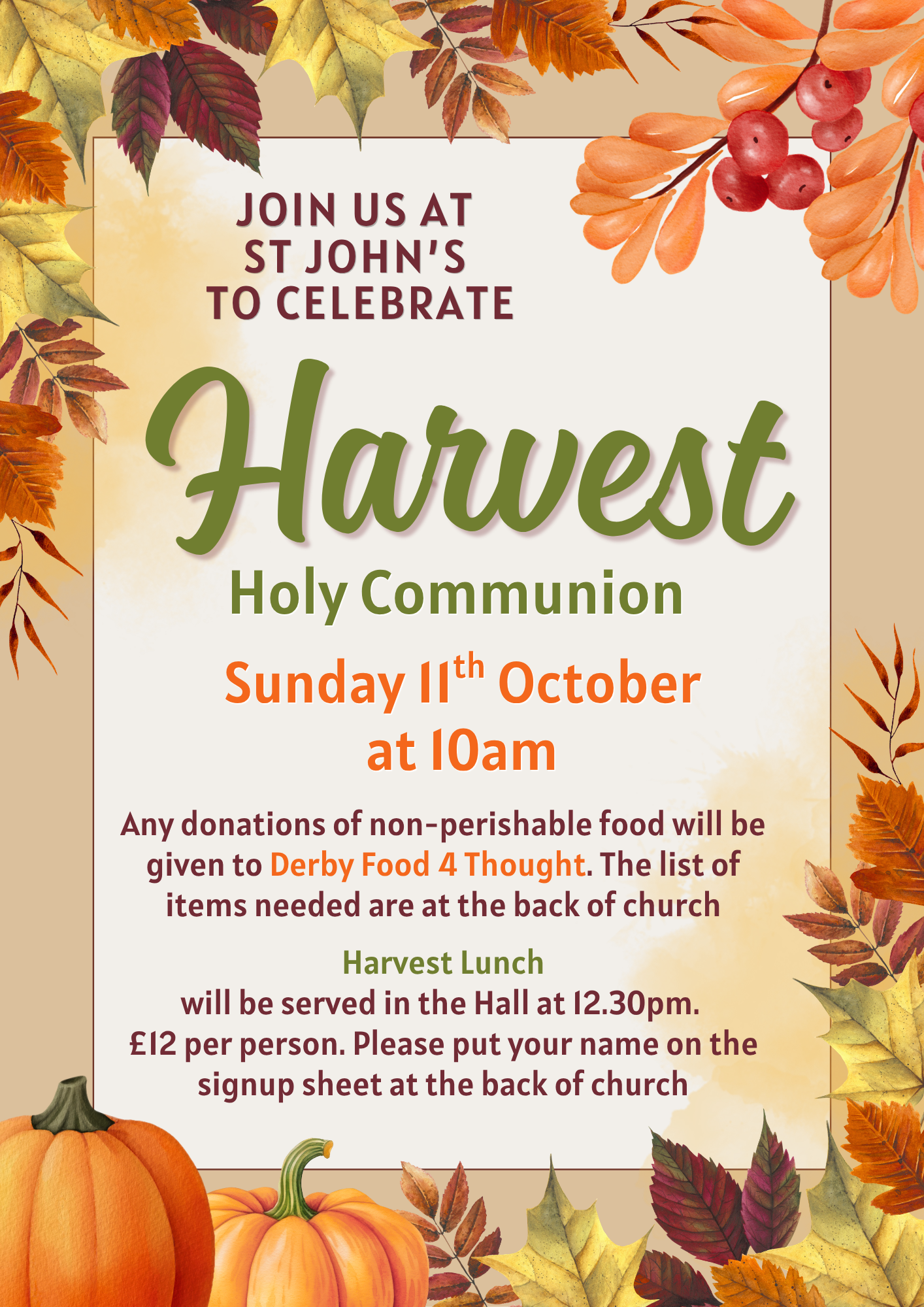 St John's Harvest Holy Communion
